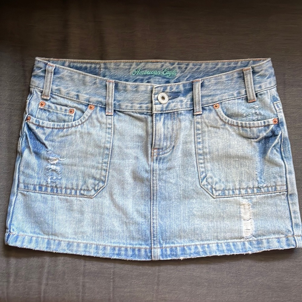 Y2K American Eagle Outfitters Vintage Jean Mini Skirt 4